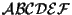 $\mathcal{ABCDEF}$
