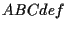$\mathnormal{ABCdef}$